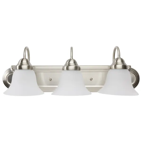 Ballerina 3-Light Vanity Light with Frosted White Glass - Image 2