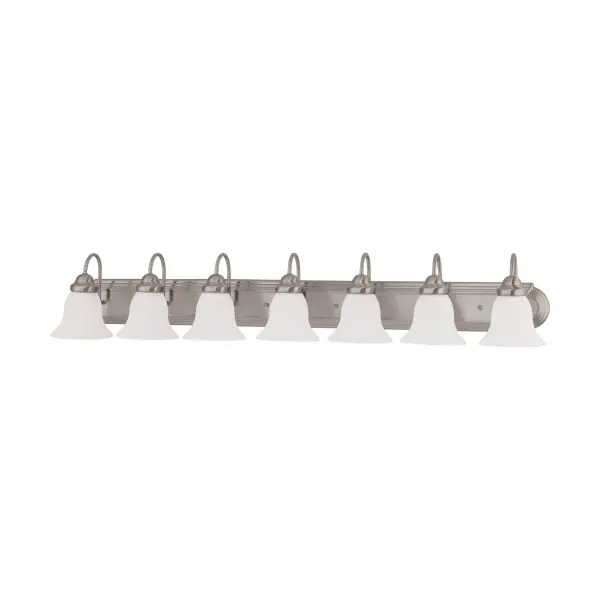 Ballerina 7-Light Vanity with Frosted White Glass - Image 1
