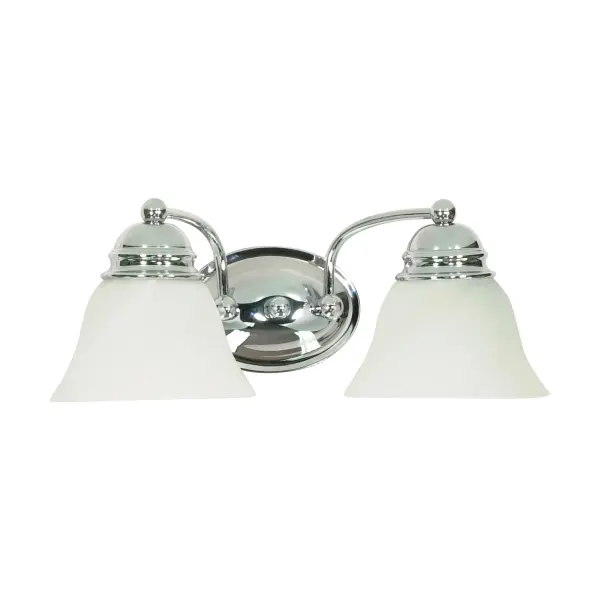 Empire 2-Light Vanity with Alabaster Glass Bell Shades - Image 1