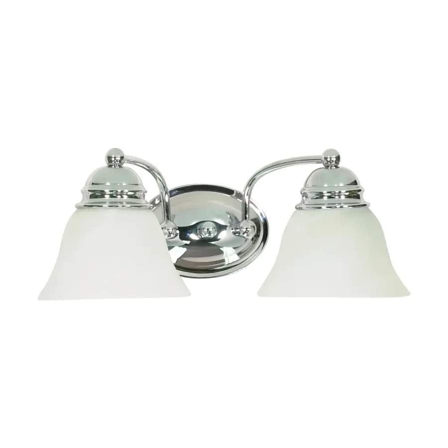Empire 2-Light Vanity with Alabaster Glass Bell Shades - Image 1
