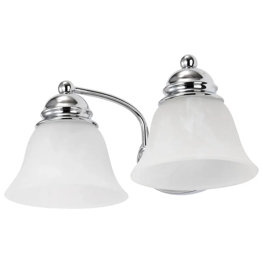 Empire 2-Light Vanity with Alabaster Glass Bell Shades - Image 7