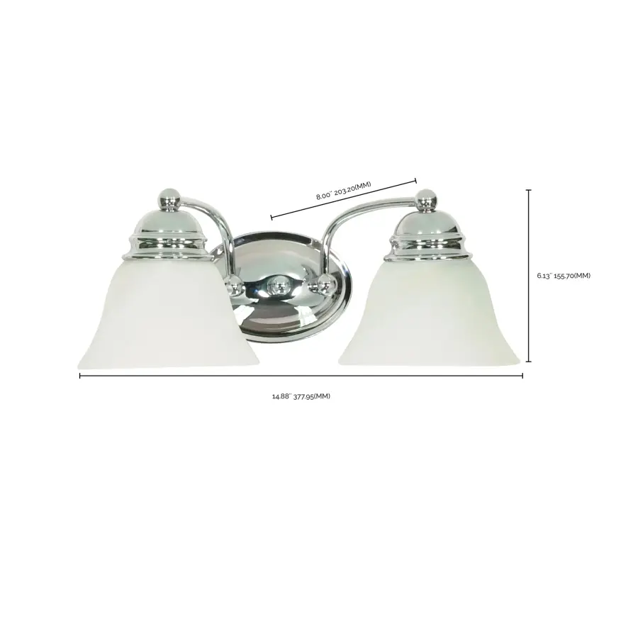 Empire 2-Light Vanity with Alabaster Glass Bell Shades - Image 9