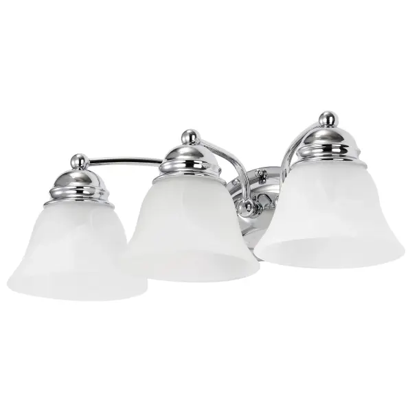 Empire 3-Light Vanity with Alabaster Glass Bell Shades - Image 2
