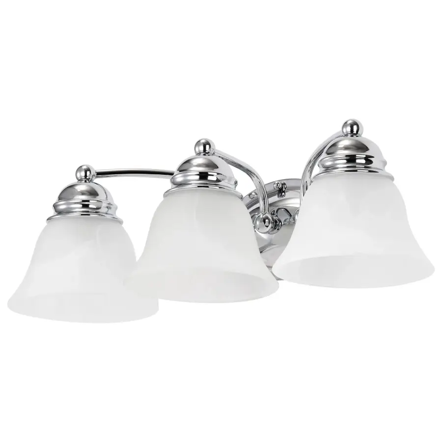 Empire 3-Light Vanity with Alabaster Glass Bell Shades - Image 2
