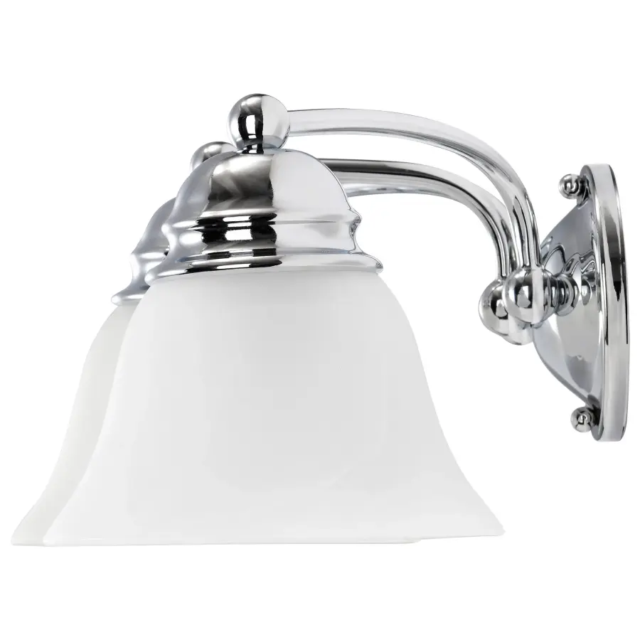 Empire 3-Light Vanity with Alabaster Glass Bell Shades - Image 5