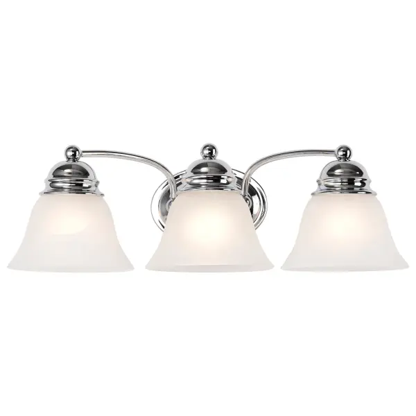 Empire 3-Light Vanity with Alabaster Glass Bell Shades - Image 6