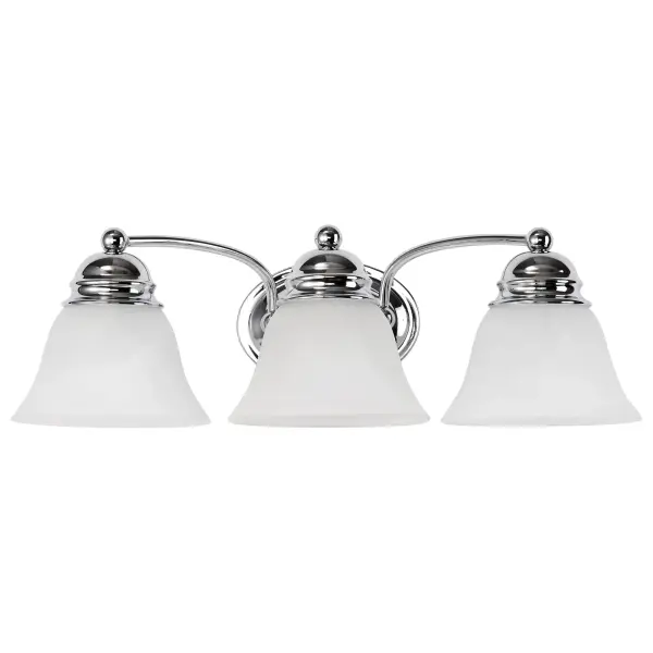 Empire 3-Light Vanity with Alabaster Glass Bell Shades - Image 7