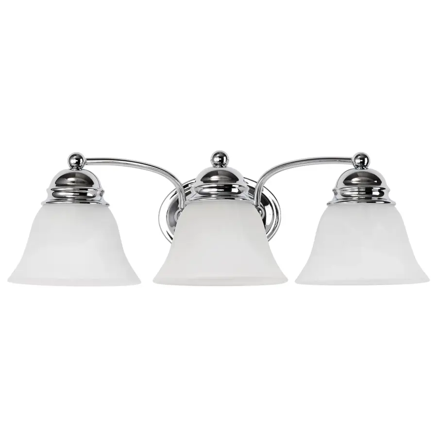 Empire 3-Light Vanity with Alabaster Glass Bell Shades - Image 7