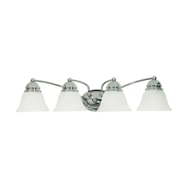 Empire 4-Light Vanity with Alabaster Glass Bell Shades