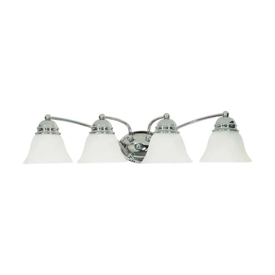 Empire 4-Light Vanity with Alabaster Glass Bell Shades