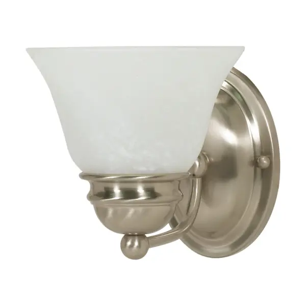 Empire 1-Light Vanity with Alabaster Glass Bell Shade