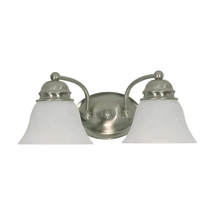 Empire 2-Light Vanity with Alabaster Glass Bell Shades - Image 1