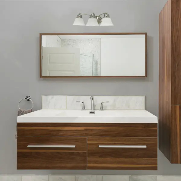 Empire 3-Light Vanity with Alabaster Glass Bell Shades - Image 2