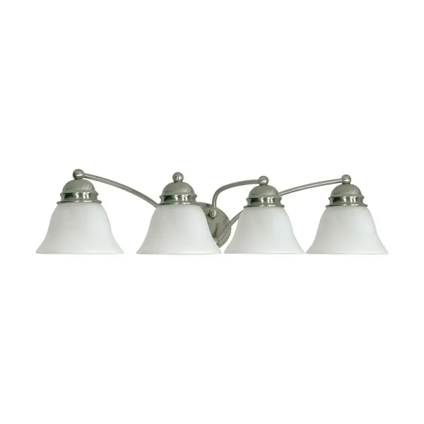 Empire 4-Light Vanity with Alabaster Glass Bell Shades - Image 1