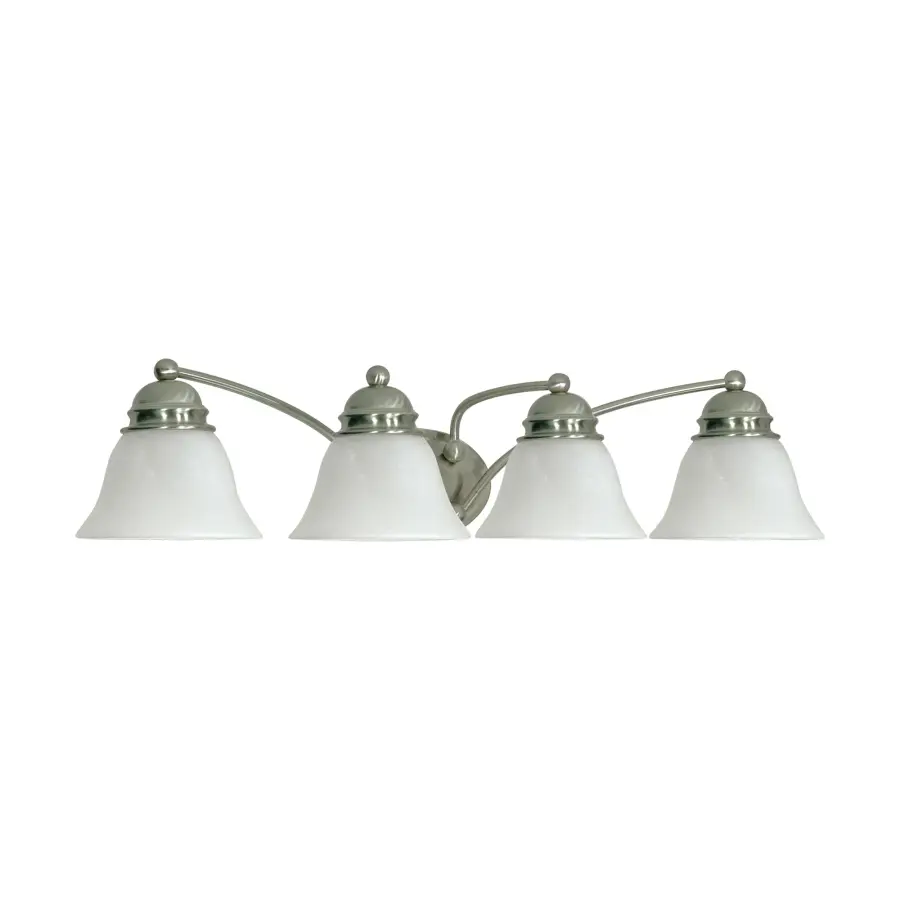 Empire 4-Light Vanity with Alabaster Glass Bell Shades - Image 1