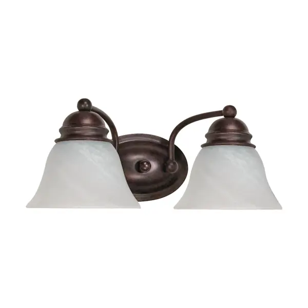 Empire 2-Light Vanity with Alabaster Glass - Image 1
