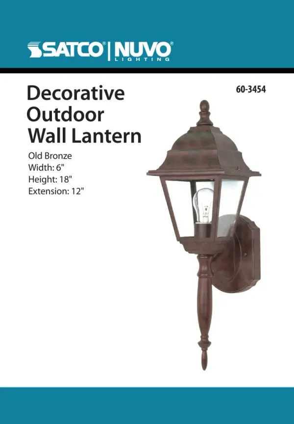 Classic Bronze Lantern with Timeless Seeded Glass Charm - Image 2