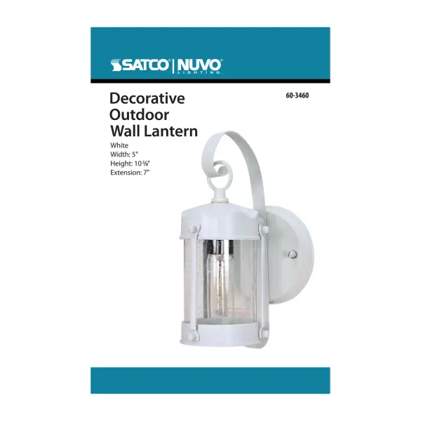 Piper 1-Light Outdoor Wall Lantern with Clear Seeded Glass - Image 2