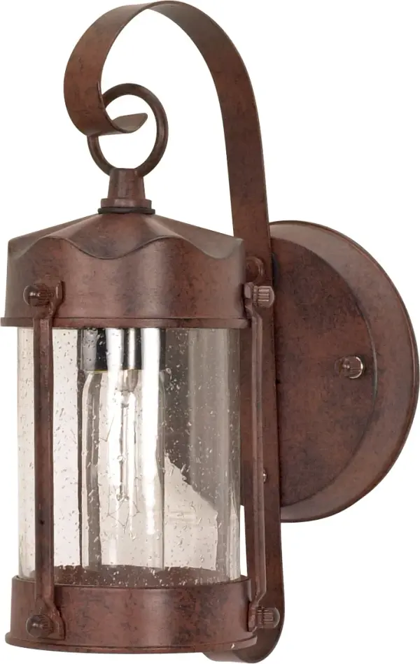 Piper 1-Light Outdoor Wall Lantern with Clear Seeded Glass - Image 1