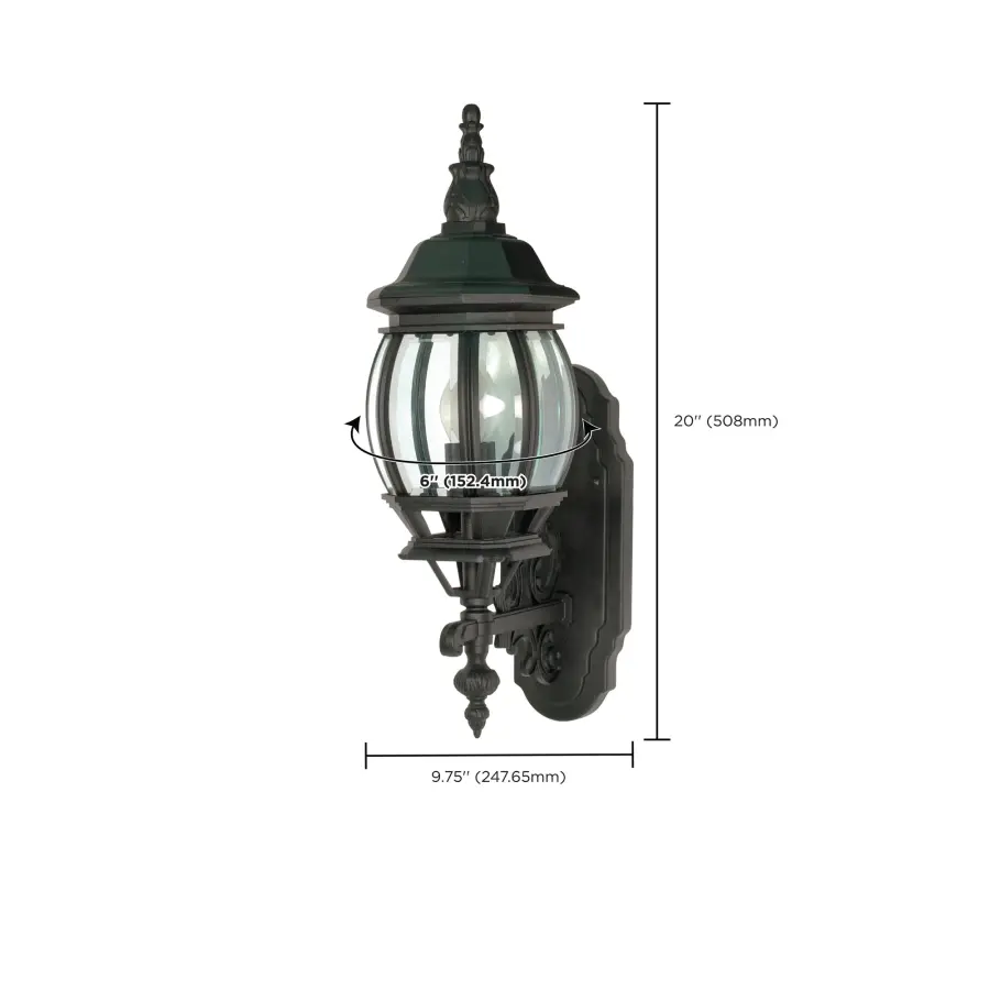 Central Park 20" Outdoor Wall Lantern - Image 9