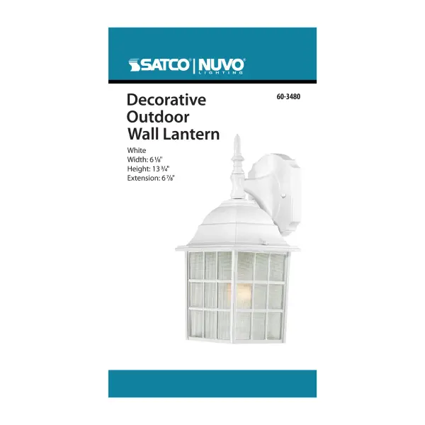 The Adams outdoor wall sconce delivers reliable illumination with a clean white finish and frosted glass shade. At 14 inches, it's perfectly sized for entryways, porches, and patios, offering traditional styling that complements various architectural styles. - alternate view