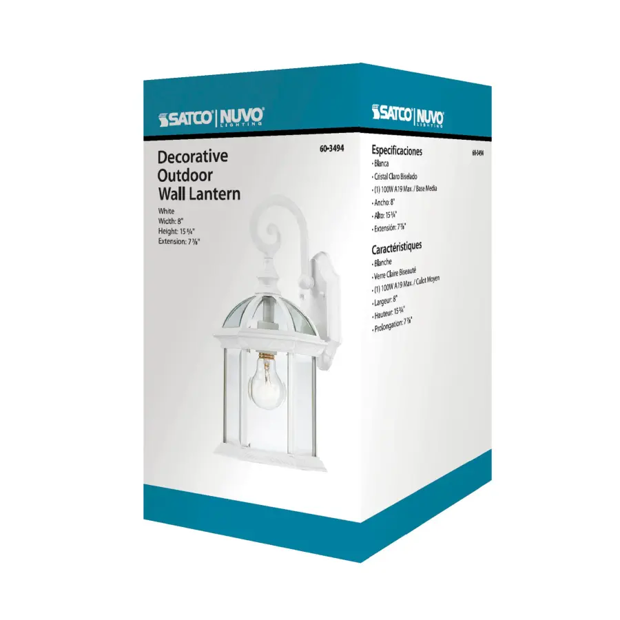 Boxwood 15" Outdoor Wall Lantern with Clear Seeded Glass - Image 4