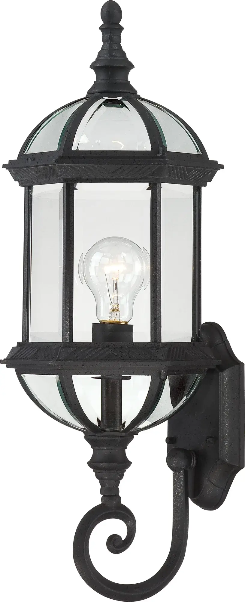 Boxwood 22" Outdoor Wall Sconce with Clear Beveled Glass