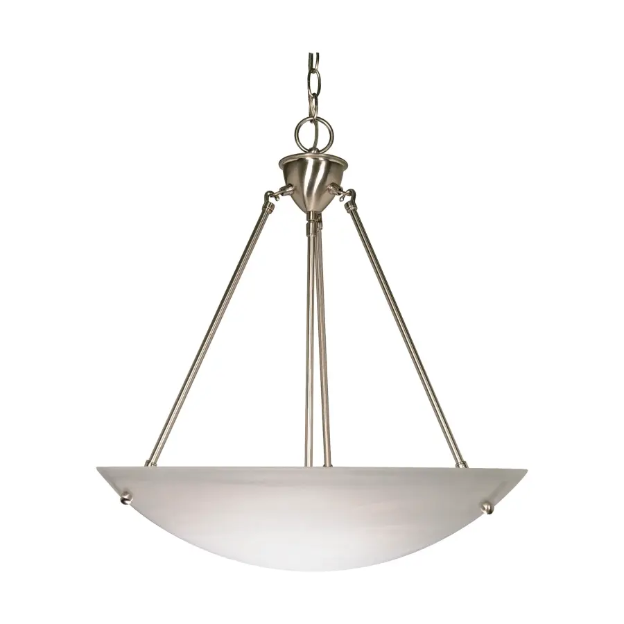 Alabaster Glass Bowl Pendant Light - 23 Inch - Image 1