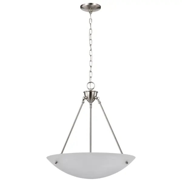Alabaster Glass Bowl Pendant Light - 23 Inch - Image 3