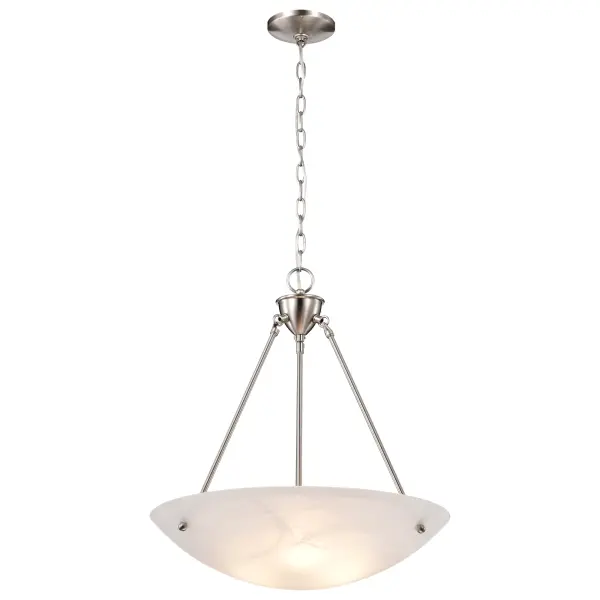Alabaster Glass Bowl Pendant Light - 23 Inch - Image 5