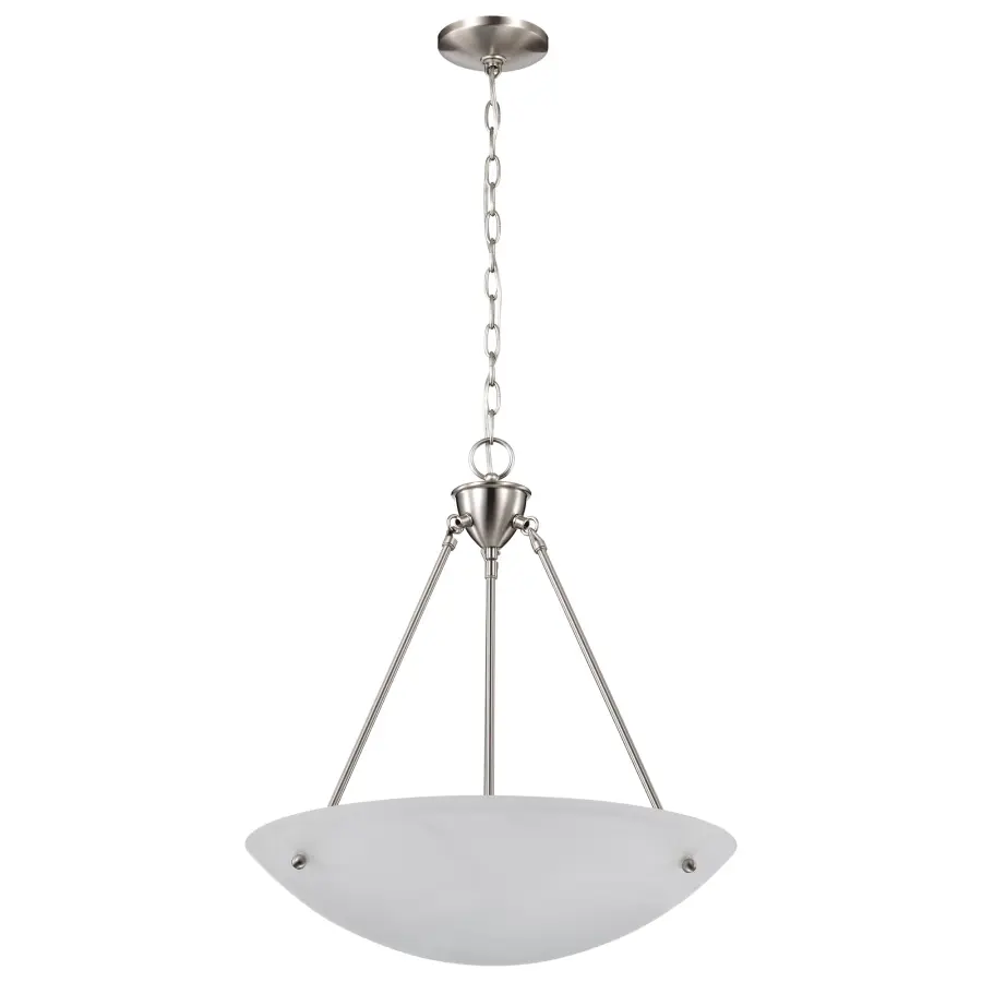Alabaster Glass Bowl Pendant Light - 23 Inch - Image 6