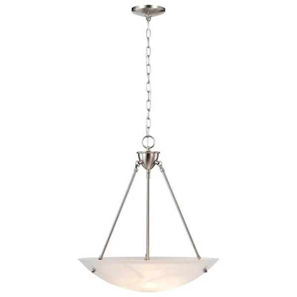 Alabaster Glass Bowl Pendant Light - 23 Inch - Image 7