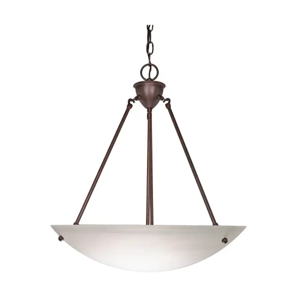 This 23-inch pendant combines traditional elegance with versatile styling. The alabaster glass bowl provides warm, diffused lighting while the Old Bronze finish adds rich character to any space.