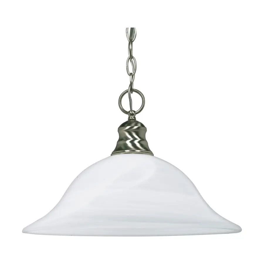 16" Alabaster Glass Dome Pendant