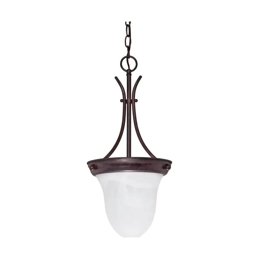 Alabaster Glass Bell Pendant Light