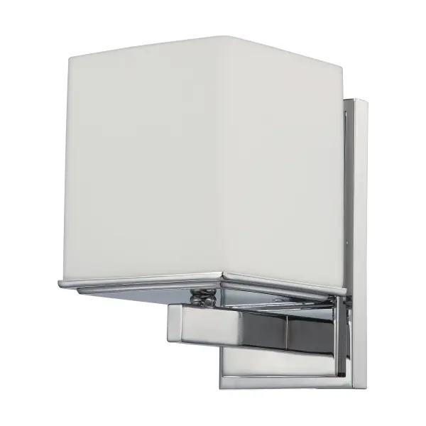 Bento 1-Light Vanity Fixture with Satin White Glass - Image 1