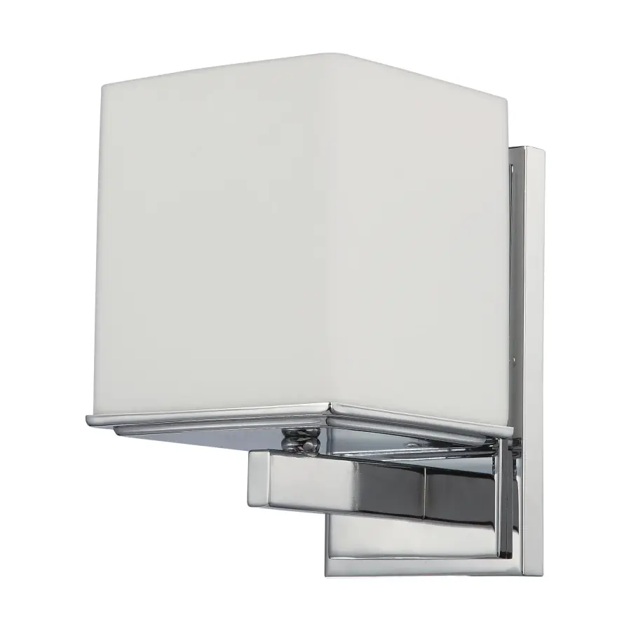 Bento 1-Light Vanity Fixture with Satin White Glass - Image 1