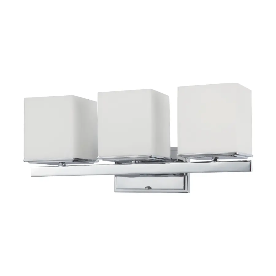 Bento 3-Light Vanity Fixture with Satin White Glass