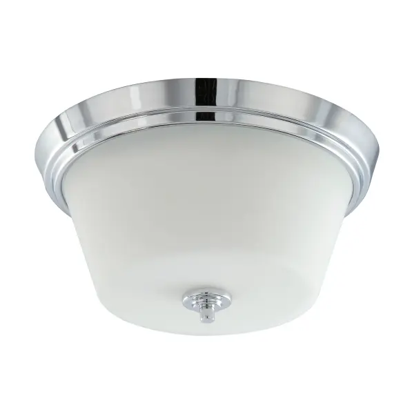 Bento 3-Light Semi-Flush Mount with Satin White Glass
