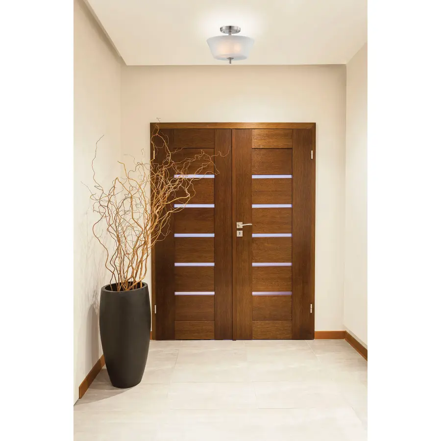 Surrey 3-Light Semi-Flush Mount with Frosted Glass - Image 2