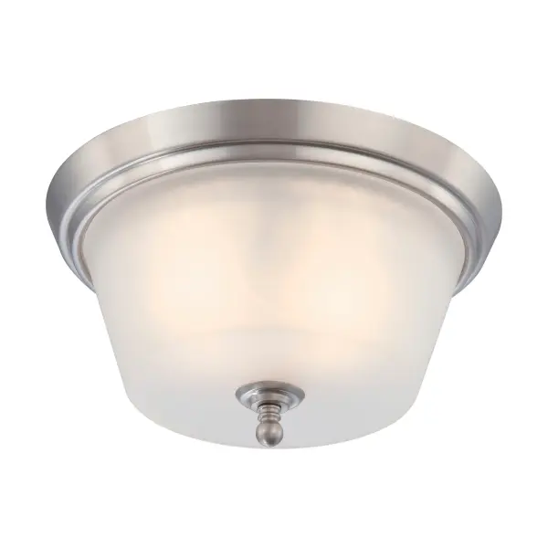 Surrey 2-Light Flush Mount Dome Fixture with Frosted Glass