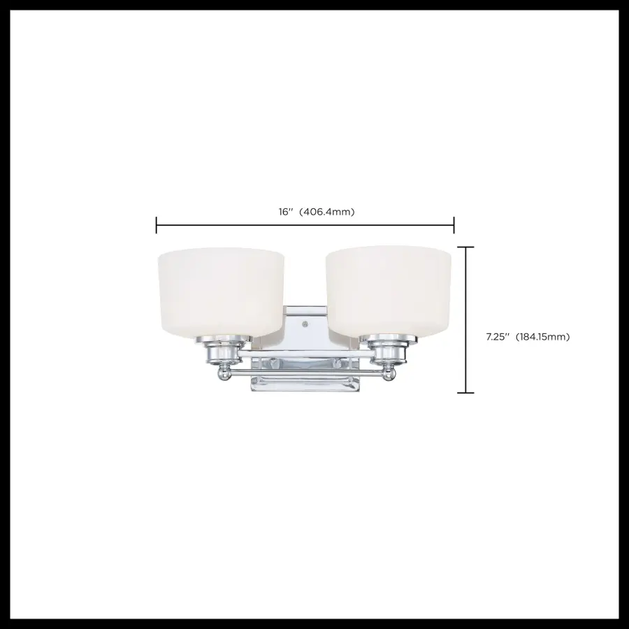 Sleek Chrome Vanity Light with Understated Contemporary Elegance - Image 2