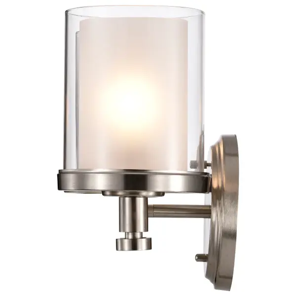Decker 2-Light Vanity Fixture with Clear and Frosted Glass - Image 6