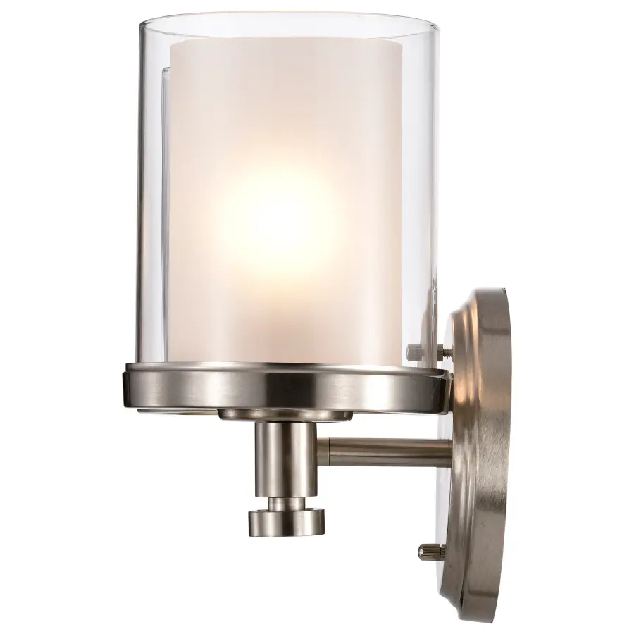 Decker 3-Light Vanity Fixture with Clear and Frosted Glass - Image 6