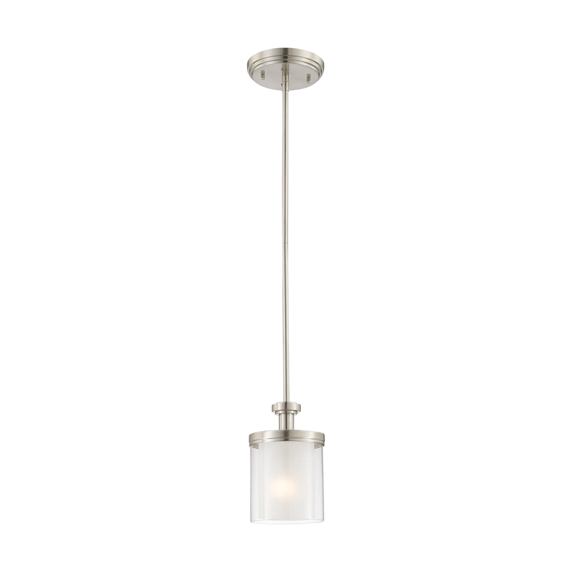 Decker Mini Pendant with Clear and Frosted Glass