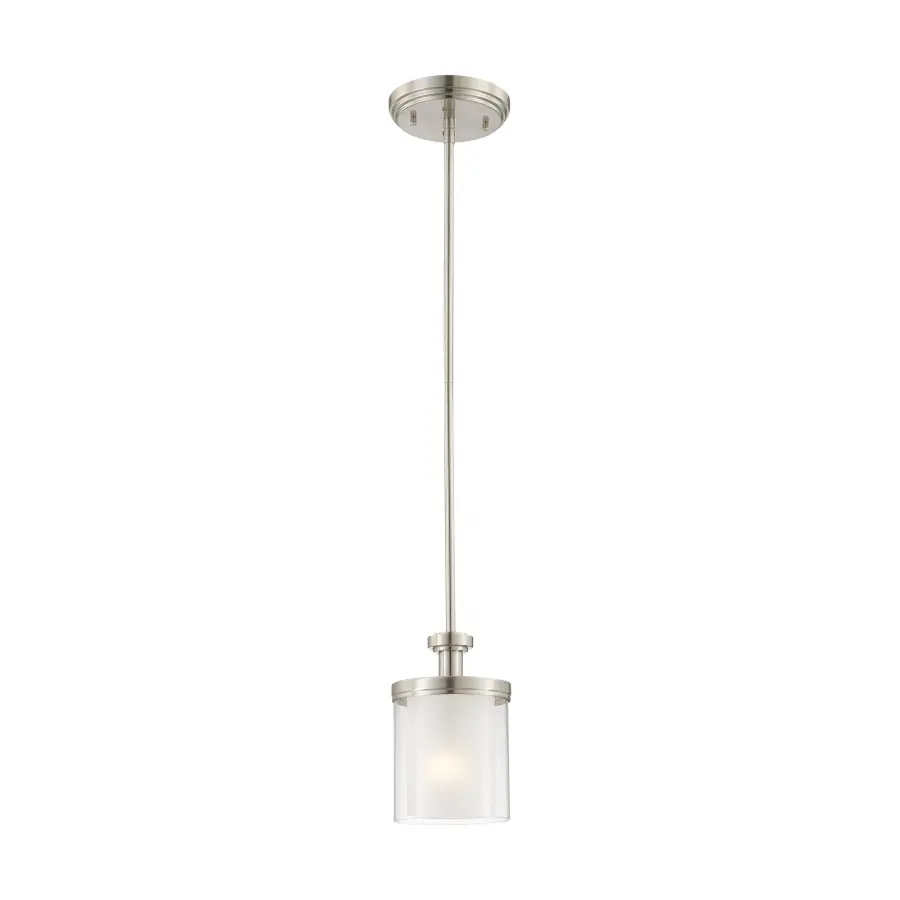 Decker Mini Pendant with Clear and Frosted Glass - Image 1