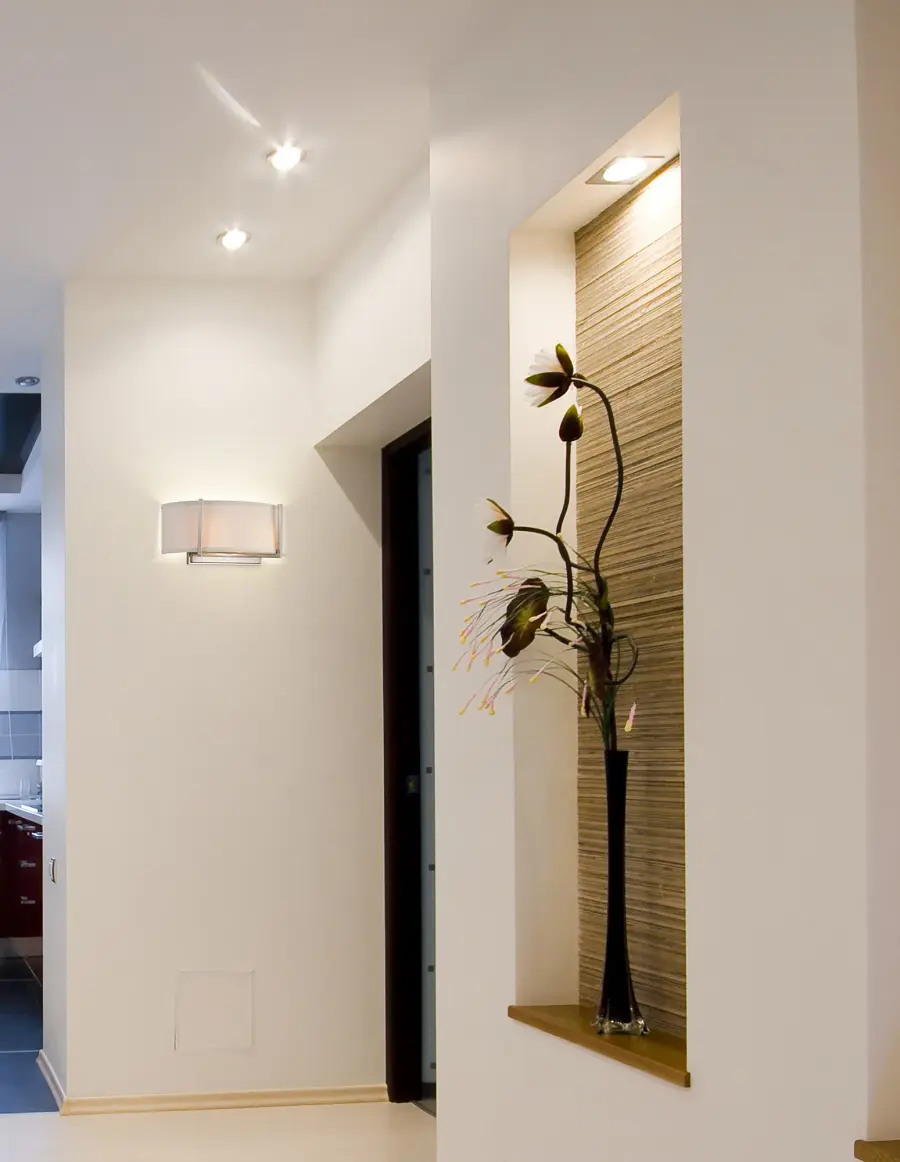 Gemini 2-Light Wall Sconce with Slate Gray Fabric Shade - Image 2