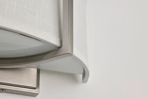 Gemini 2-Light Wall Sconce with Slate Gray Fabric Shade - Image 13