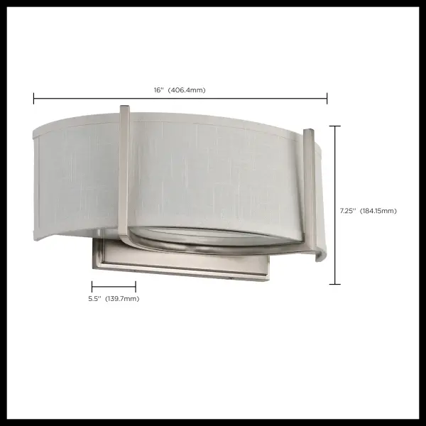 Gemini 2-Light Wall Sconce with Slate Gray Fabric Shade - Image 16