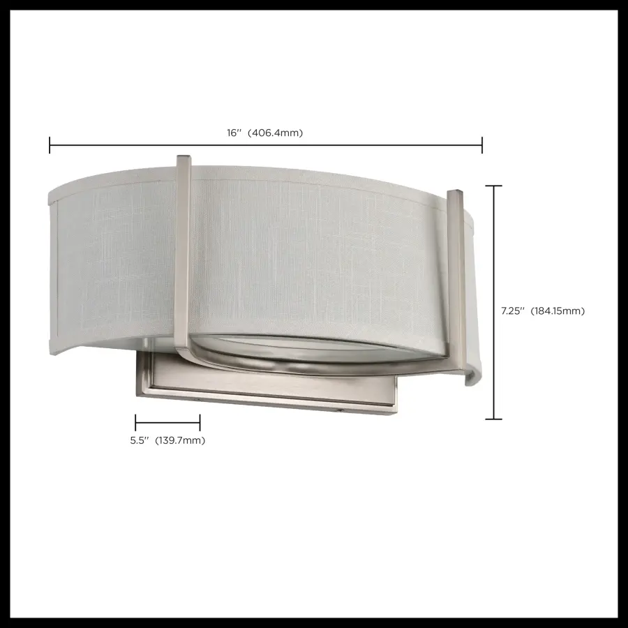 Gemini 2-Light Wall Sconce with Slate Gray Fabric Shade - Image 16